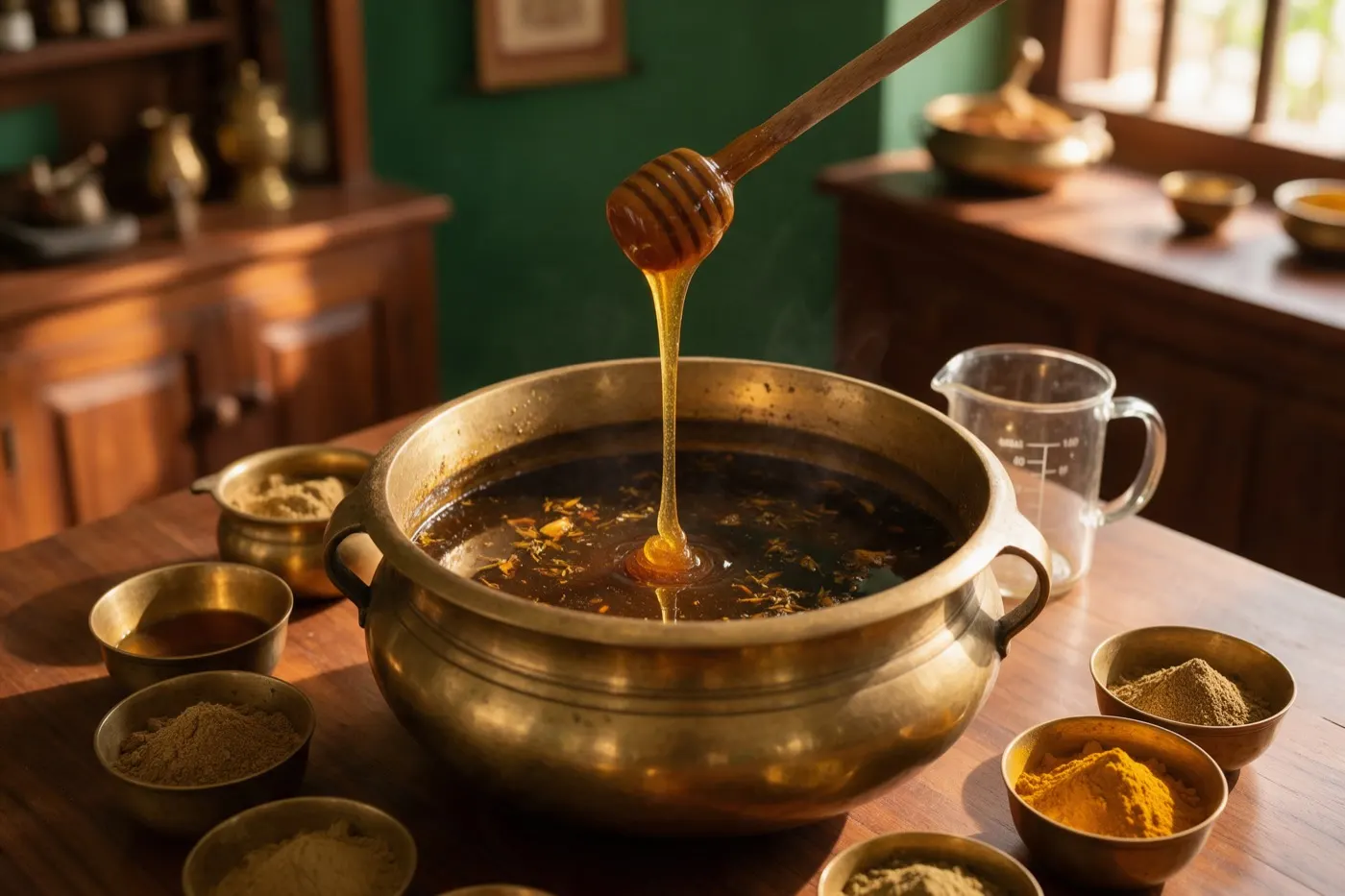Lekhana Basti therapy at an Ayurvedic clinic